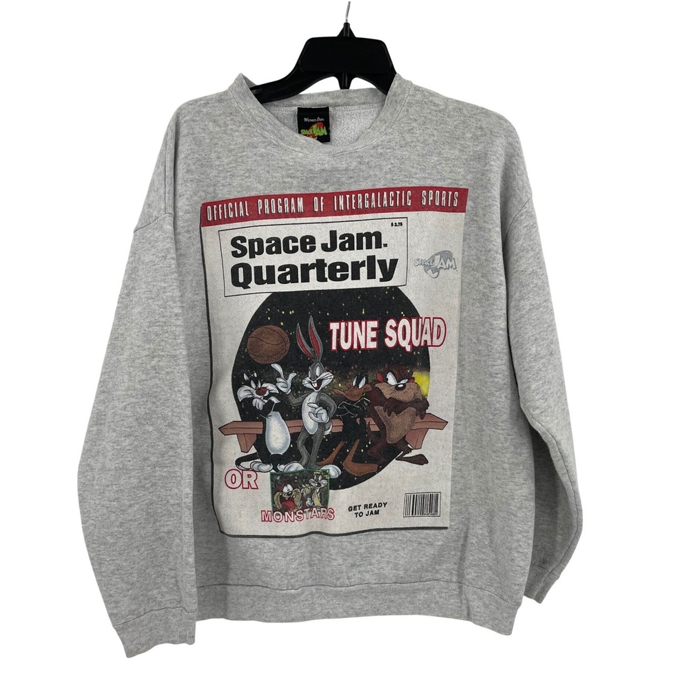 Vintage 1996 Space Jam Sweatshirt Mens Large Warner Bros Tune Squad Monstars 90s